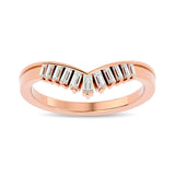 Diamond Chevron Band 1/5 ct tw in 14K Rose Gold