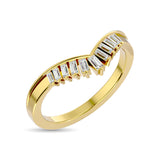 Diamond Chevron Band 1/5 ct tw in 14K Yellow Gold