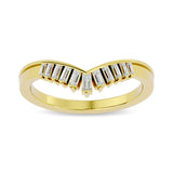 Diamond Chevron Band 1/5 ct tw in 14K Yellow Gold