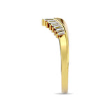 Diamond Chevron Band 1/5 ct tw in 14K Yellow Gold