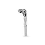 10KT WHITE GOLD 1/8CT TW DIAMOND CHEVRON BAND
