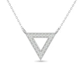 10KT WHITE GOLD  1/8CT TW DIAMOND PENDANT