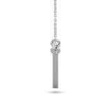 10KT WHITE GOLD  1/8CT TW DIAMOND PENDANT