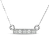 10KT WHITE GOLD  1/20CT TW DIAMOND PENDANT