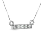 10KT WHITE GOLD  1/20CT TW DIAMOND PENDANT