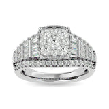 Diamond Engagement Ring 1 1/2 ct tw in 10K White Gold