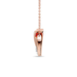 Diamond Fashion Pendant 1/10 ct tw in 10K Rose Gold