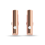 Diamond  1/20 ct tw Bar Earrings in 10K Rose Gold