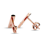 Diamond  1/20 ct tw Bar Earrings in 10K Rose Gold