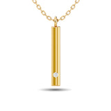 Diamond Bar Pendant 1/50 ct tw in 10K Yellow Gold
