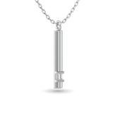 Diamond Bar Pendant 1/50 ct tw in 10K White Gold