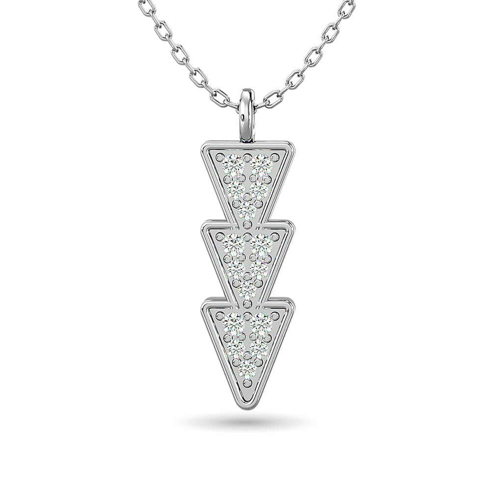 Diamond Fashion Pendant 1/10 ct tw in 10K White Gold