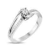 10K White  Gold 1/5 Ct.Tw. Diamond Promise Ring