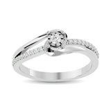 10K White  Gold 1/5 Ct.Tw. Diamond Promise Ring