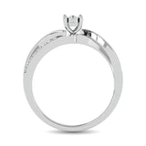 10K White  Gold 1/5 Ct.Tw. Diamond Promise Ring