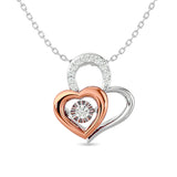 10KT WHITE GOLD 1/8CT TW DIAMOND PENDANT