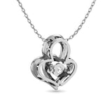 10KT WHITE GOLD 1/8CT TW DIAMOND PENDANT