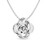 Diamond Shimmering Pendant 1/4 ct tw in 10K White Gold