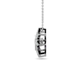 10KT WHITE GOLD 1/6CT TW DIAMOND TWO TONE PENDANT