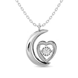 SILVER 1/12CT TW DIAMOND PENDANT