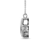 SILVER 1/12CT TW DIAMOND PENDANT