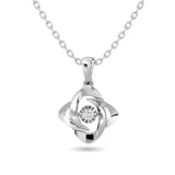 SILVER 1/20CT TW DIAMOND PENDANT