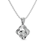 SILVER 1/20CT TW DIAMOND PENDANT