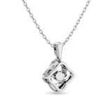 SILVER 1/20CT TW DIAMOND PENDANT