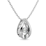 SILVER 1/20CT TW DIAMOND PENDANT