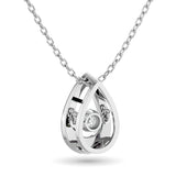 SILVER 1/20CT TW DIAMOND PENDANT