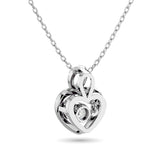 SILVER 1/20CT TW SHIMMERING DIAMOND PENDANT