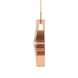 10K Pink Gold 1/5 Ct.Tw. Diamond Star Pendant