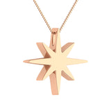 10K Pink Gold 1/5 Ct.Tw. Diamond Star Pendant