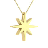10K Yellow Gold 1/5 Ct.Tw. Diamond Star Pendant