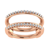 14K Pink Gold 1/2 Ct.Tw. Diamond Guard Ring