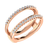 14K Pink Gold 1/2 Ct.Tw. Diamond Guard Ring