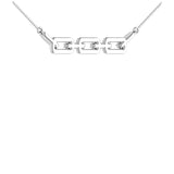 10K White Gold 1/10 Ct.Tw. Diamond Cuban Link Necklace