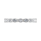 14K White Gold 1/3.Tw. Diamond Stack Band
