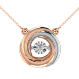 10K Two Tone 1/20 Ct.Tw. Diamond Shimmering Necklace