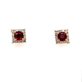 14ky ruby earrings