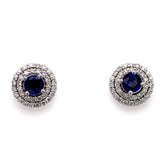 14kw sapphire earrings