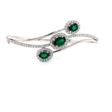 14kw emerald bangle