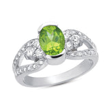 Peridot & Diamond Ring