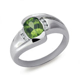 Peridot & Diamond Ring