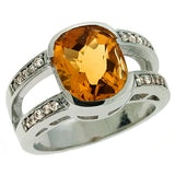 Citrine & Diamond Ring