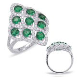 Emerald & Diamond Fashion Ring