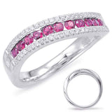 White Gold Ruby & Diamond Ring