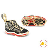 10KY 0.80CTW BLACK DIAMOND SHOE PENDANT