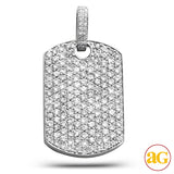 14KW 4.75CTW DIAMOND DOG TAG PENDANT
