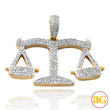 10KY 2.00CTW DIAMOND 'SCALES OF JUSTICE' PENDANT